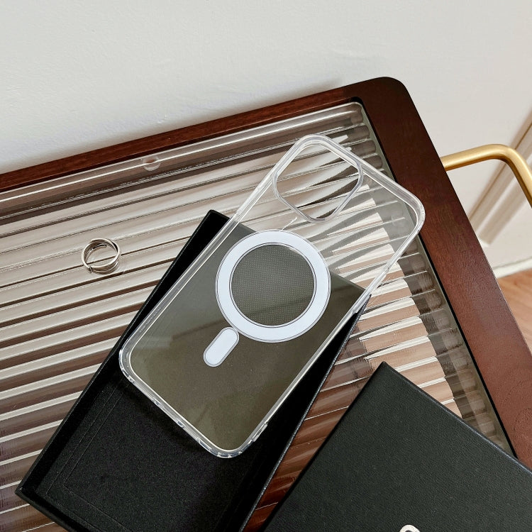 For iPhone 15 Pro Max MagSafe Magnetic Clear Acrylic TPU Phone Case(Transparent)