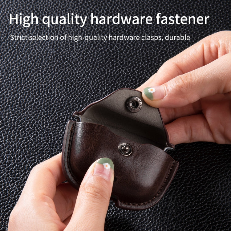 For Huawei FreeBuds SE 2 / SE 3 Leather TWS Earphone Protective Case with Hook(Green)