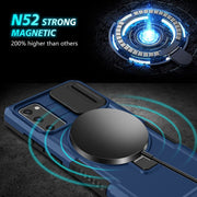 For Samsung Galaxy S20 FE Sliding Camshield Magsafe Holder TPU Hybrid PC Phone Case(Royal Blue)