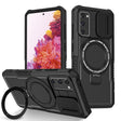 For Samsung Galaxy S20 FE Sliding Camshield Magsafe Holder TPU Hybrid PC Phone Case(Black) - Galaxy Phone Cases by PMC TechLife | Online Shopping South Africa | PMC TechLife