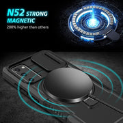 For Samsung Galaxy S20 FE Sliding Camshield Magsafe Holder TPU Hybrid PC Phone Case(Black)