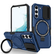 For Samsung Galaxy S22 5G Sliding Camshield Magsafe Holder TPU Hybrid PC Phone Case(Royal Blue) - Galaxy Phone Cases by PMC TechLife | Online Shopping South Africa | PMC TechLife