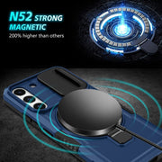 For Samsung Galaxy S22 5G Sliding Camshield Magsafe Holder TPU Hybrid PC Phone Case(Royal Blue)