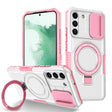 For Samsung Galaxy S22+ 5G Sliding Camshield Magsafe Holder TPU Hybrid PC Phone Case(Pink White) - Galaxy S22+ 5G Cases by PMC TechLife | Online Shopping South Africa | PMC TechLife | Buy Now Pay Later Mobicred