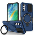 For Samsung Galaxy S21 FE 5G Sliding Camshield Magsafe Holder TPU Hybrid PC Phone Case(Royal Blue) - Galaxy Phone Cases by PMC TechLife | Online Shopping South Africa | PMC TechLife