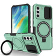 For Samsung Galaxy S21 FE 5G Sliding Camshield Magsafe Holder TPU Hybrid PC Phone Case(Light Blue) - free shipping - PMC TechLife - Order now!