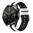 For Huawei Watch GT 3 / GT 3 Pro Vertical Two Color Silicone Watch Band(White+Black) - Watch Bands by PMC TechLife | Online Shopping South Africa | PMC TechLife