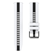 For Huawei Watch GT 3 / GT 3 Pro Vertical Two Color Silicone Watch Band(White+Black)