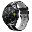 For Huawei Watch GT 3 / GT 3 Pro Vertical Two Color Silicone Watch Band(Black+Grey) - Watch Bands by PMC TechLife | Online Shopping South Africa | PMC TechLife