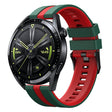 For Huawei Watch GT 3 / GT 3 Pro Vertical Two Color Silicone Watch Band(Dark Green+Red) - Watch Bands by PMC TechLife | Online Shopping South Africa | PMC TechLife