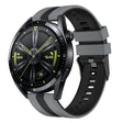 For Huawei Watch GT 3 / GT 3 Pro Vertical Two Color Silicone Watch Band(Dark Grey+Black) - Watch Bands by PMC TechLife | Online Shopping South Africa | PMC TechLife
