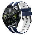 For Huawei Watch GT 3 / GT 3 Pro Vertical Two Color Silicone Watch Band(Dark Blue+White) - Watch Bands by PMC TechLife | Online Shopping South Africa | PMC TechLife