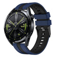 For Huawei Watch GT 3 / GT 3 Pro Vertical Two Color Silicone Watch Band(Dark Blue+Black) - Watch Bands by PMC TechLife | Online Shopping South Africa | PMC TechLife