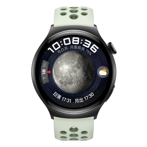 For Huawei Watch 4 Two Color Round Hole Silicone Watch Band(Mint Green)