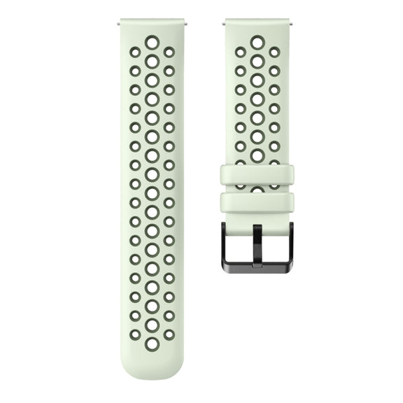For Huawei Watch 4 Two Color Round Hole Silicone Watch Band(Mint Green)