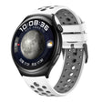 For Huawei Watch 4 Two Color Round Hole Silicone Watch Band(Light Grey White) - Watch Bands by PMC TechLife | Online Shopping South Africa | PMC TechLife