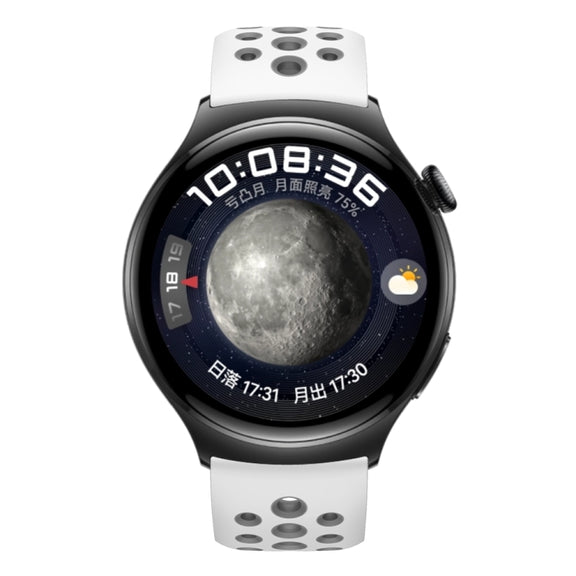 For Huawei Watch 4 Two Color Round Hole Silicone Watch Band(Light Grey White)