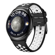 For Huawei Watch 4 Two Color Round Hole Silicone Watch Band(Black White) - Watch Bands by PMC TechLife | Online Shopping South Africa | PMC TechLife