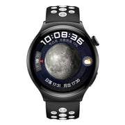 For Huawei Watch 4 Two Color Round Hole Silicone Watch Band(Black White)