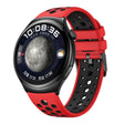 For Huawei Watch 4 Two Color Round Hole Silicone Watch Band(Red Black) - Watch Bands by PMC TechLife | Online Shopping South Africa | PMC TechLife
