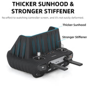 For DJI RC 2 Sunnylife Remote Control Shockproof Anti-scratch Silicone Case with Hood(Black)