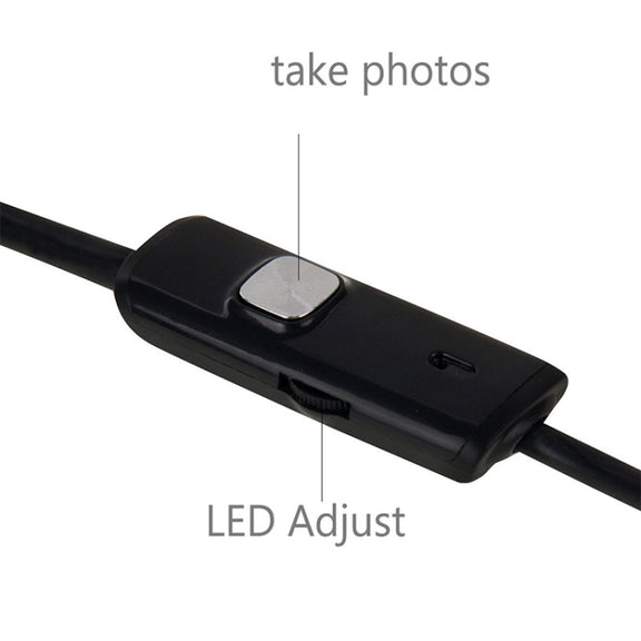 AN97 Water-resistant Micro USB Endoscope Hard Tube Inspection Camera for Parts of OTG Function Android Mobile Phone, with 6 LEDs, Lens Diameter:8mm(Length: 5m)