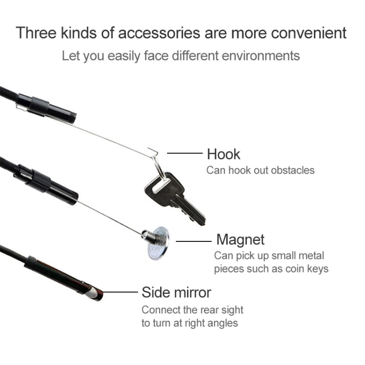 AN97 Water-resistant Micro USB Endoscope Hard Tube Inspection Camera for Parts of OTG Function Android Mobile Phone, with 6 LEDs, Lens Diameter:8mm(Length: 5m)