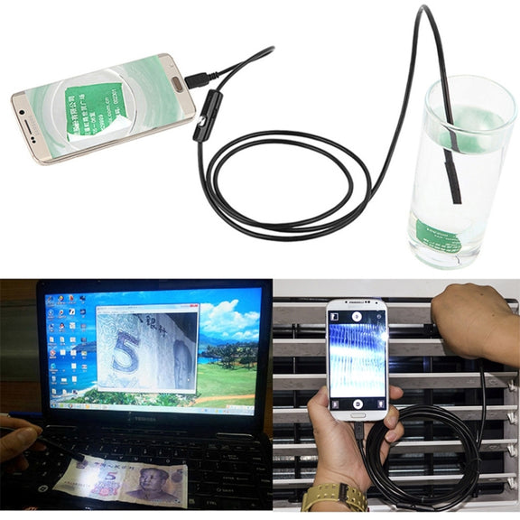 AN97 Water-resistant Micro USB Endoscope Hard Tube Inspection Camera for Parts of OTG Function Android Mobile Phone, with 6 LEDs, Lens Diameter:8mm(Length: 5m)