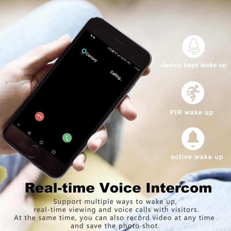 T30 Tuya Smart WiFi Visual Dingdong Doorbell with Battery Supports Two-Way Intercom & Night Vision(White)