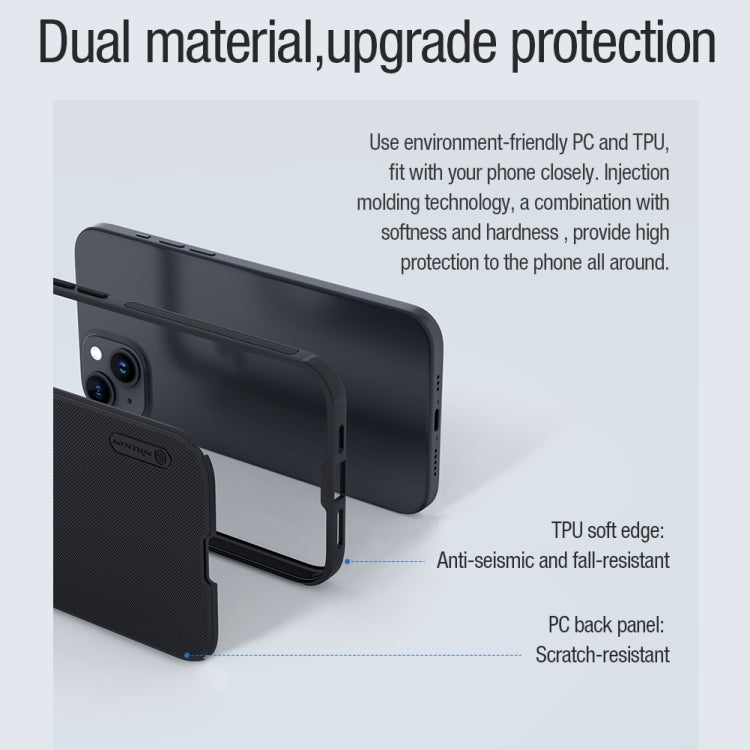 For iPhone 15 NILLKIN Frosted Shield Pro Magnetic Magsafe Phone Case(Black)