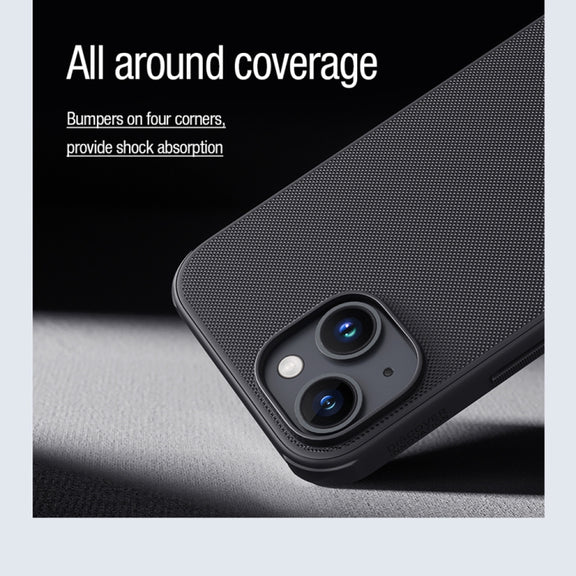 For iPhone 15 NILLKIN Frosted Shield Pro Magnetic Magsafe Phone Case(Black)