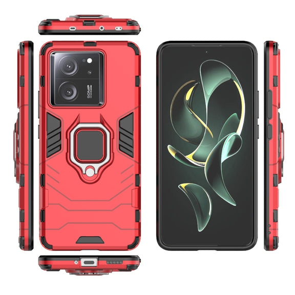 For Xiaomi Redmi K60 Ultra Shockproof PC + TPU Holder Phone Case(Red)