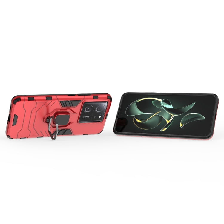 For Xiaomi Redmi K60 Ultra Shockproof PC + TPU Holder Phone Case(Red)