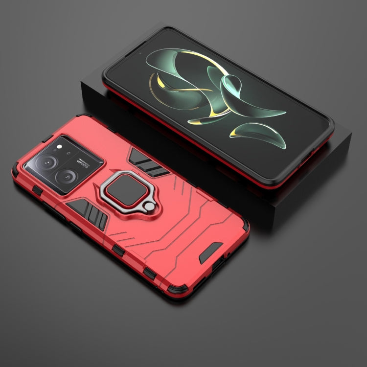 For Xiaomi Redmi K60 Ultra Shockproof PC + TPU Holder Phone Case(Red)