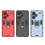 For Xiaomi Redmi Note 13 Pro+ Shockproof PC + TPU Holder Phone Case(Navy Blue)