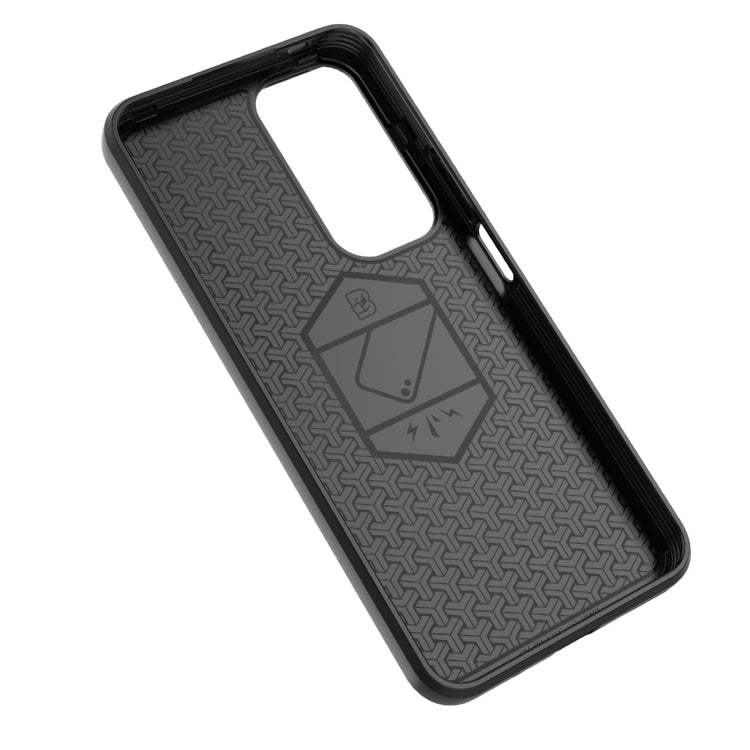 For Honor 90 Lite 5G Sliding Camshield TPU + PC Shockproof Phone Case with Holder(Black)