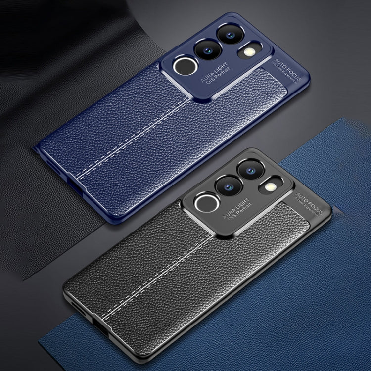For vivo S17/S17 Pro/V29 5G Litchi Texture Shockproof TPU Phone Case(Black)