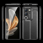 For vivo S17/S17 Pro/V29 5G Litchi Texture Shockproof TPU Phone Case(Black)
