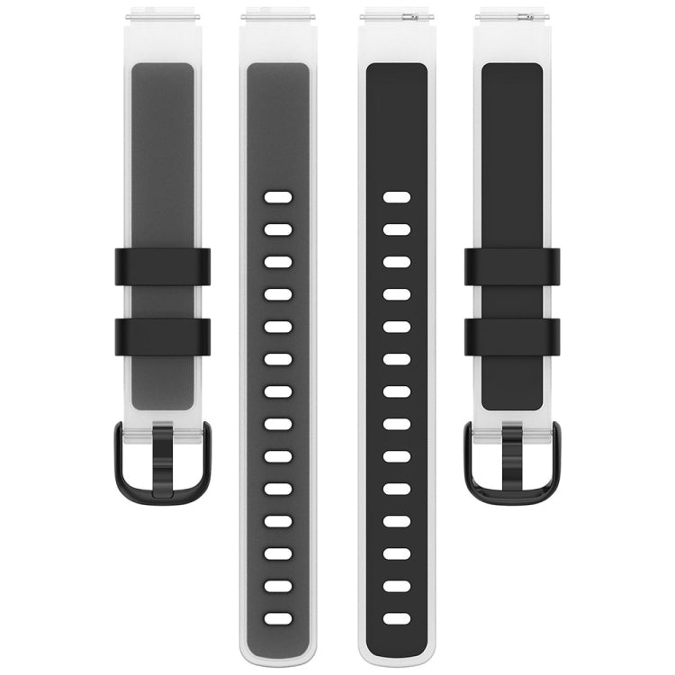 12mm Universal Two Color Transparent Silicone Watch Band(Light Grey)