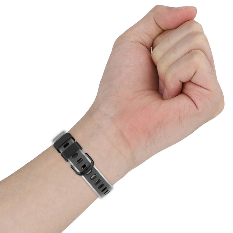 12mm Universal Two Color Transparent Silicone Watch Band(Light Grey)