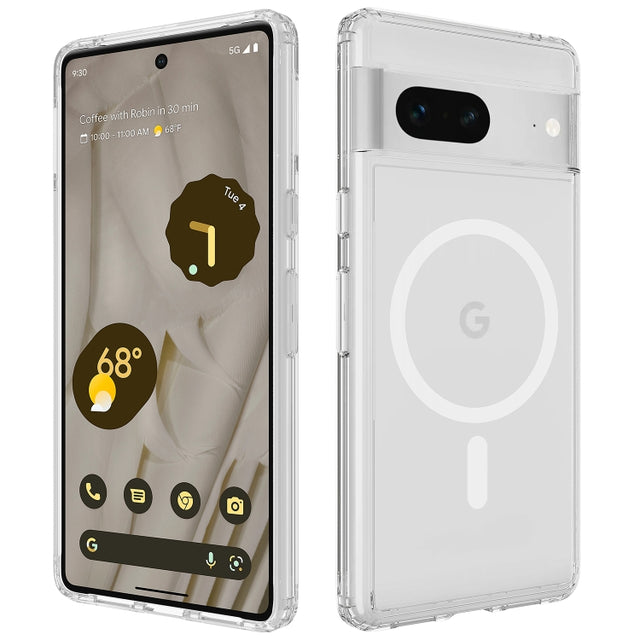 For Google Pixel 7 MagSafe Clear Acrylic PC Hybrid TPU Phone Case(Transparent)