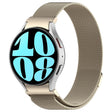 For Samsung Galaxy Watch 6 Button Style Milan Magnetic Metal Watch Band(Starlight Color) - Watch Bands by PMC TechLife | Online Shopping South Africa | PMC TechLife | Buy Now Pay Later Mobicred