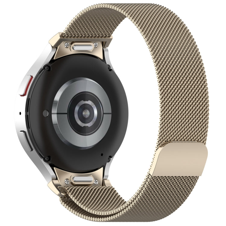 For Samsung Galaxy Watch 6 Button Style Milan Magnetic Metal Watch Band(Starlight Color)