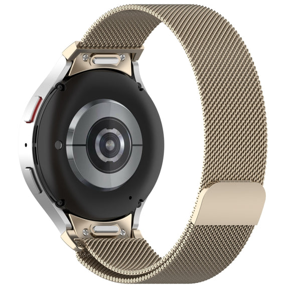 For Samsung Galaxy Watch 6 Button Style Milan Magnetic Metal Watch Band(Starlight Color)