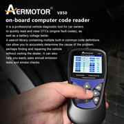 AERMOTOR V850 Car OBD2 Code Reader Diagnostic Scan Tool(Black)