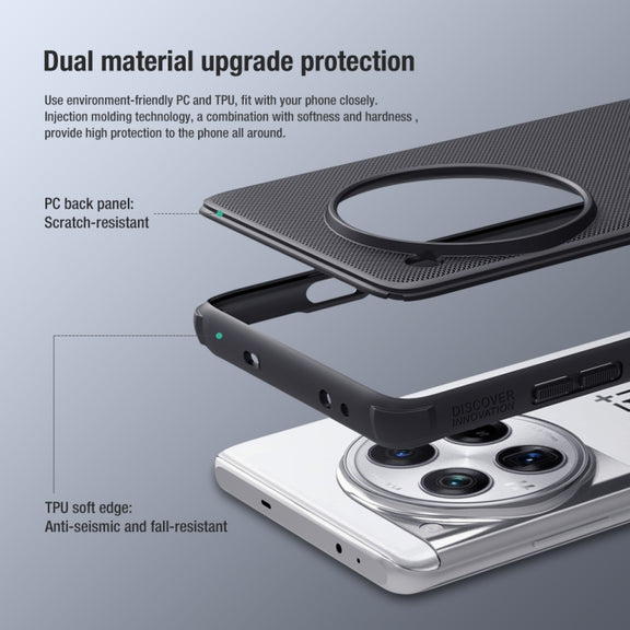 For OnePlus 12 NILLKIN Frosted Shield Pro PC + TPU Phone Case(Blue)