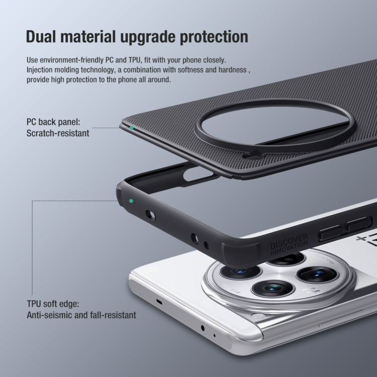 For OnePlus 12 NILLKIN Frosted Shield Pro PC + TPU Phone Case(Black)