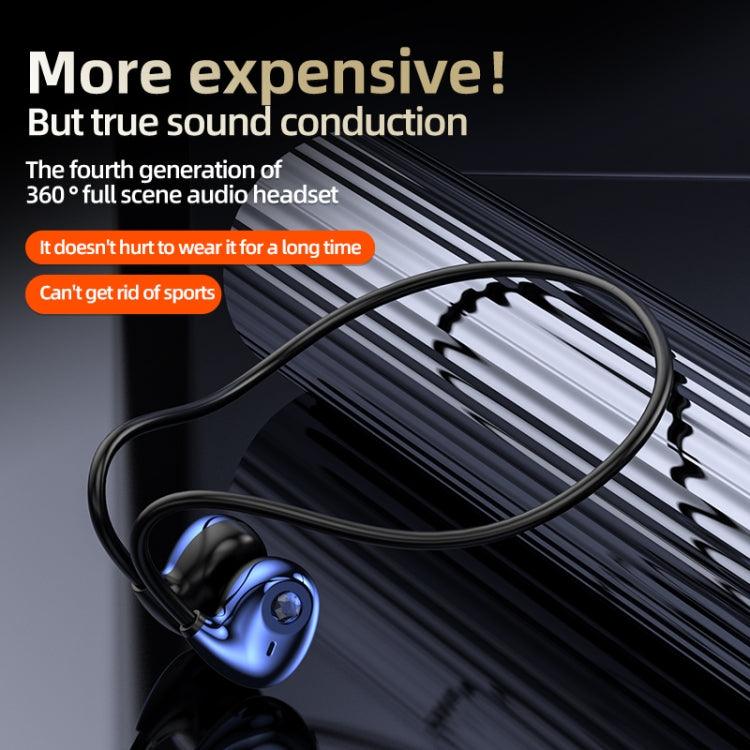 A59 Open Air Conduction Built-in Microphone Wireless Bluetooth Neckband Earphone(Grey)