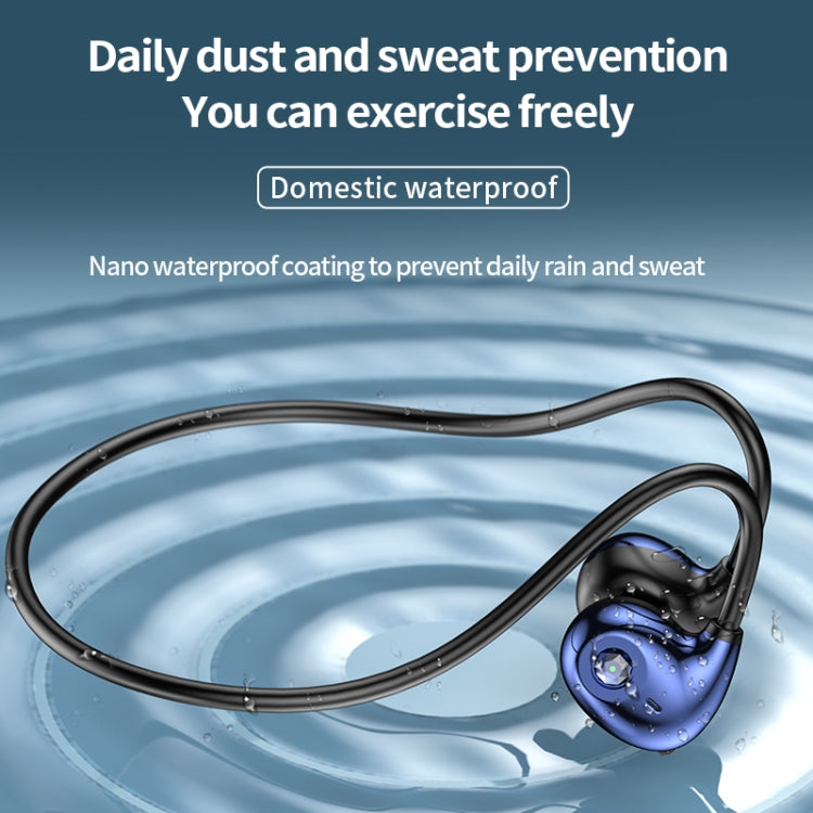 A59 Open Air Conduction Built-in Microphone Wireless Bluetooth Neckband Earphone(Grey)