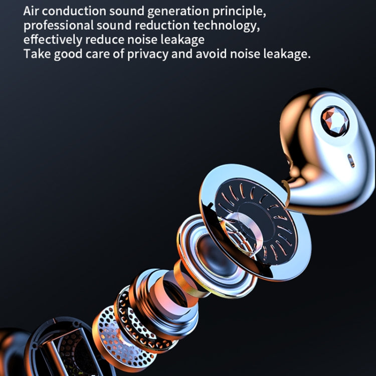 A59 Open Air Conduction Built-in Microphone Wireless Bluetooth Neckband Earphone(Grey)